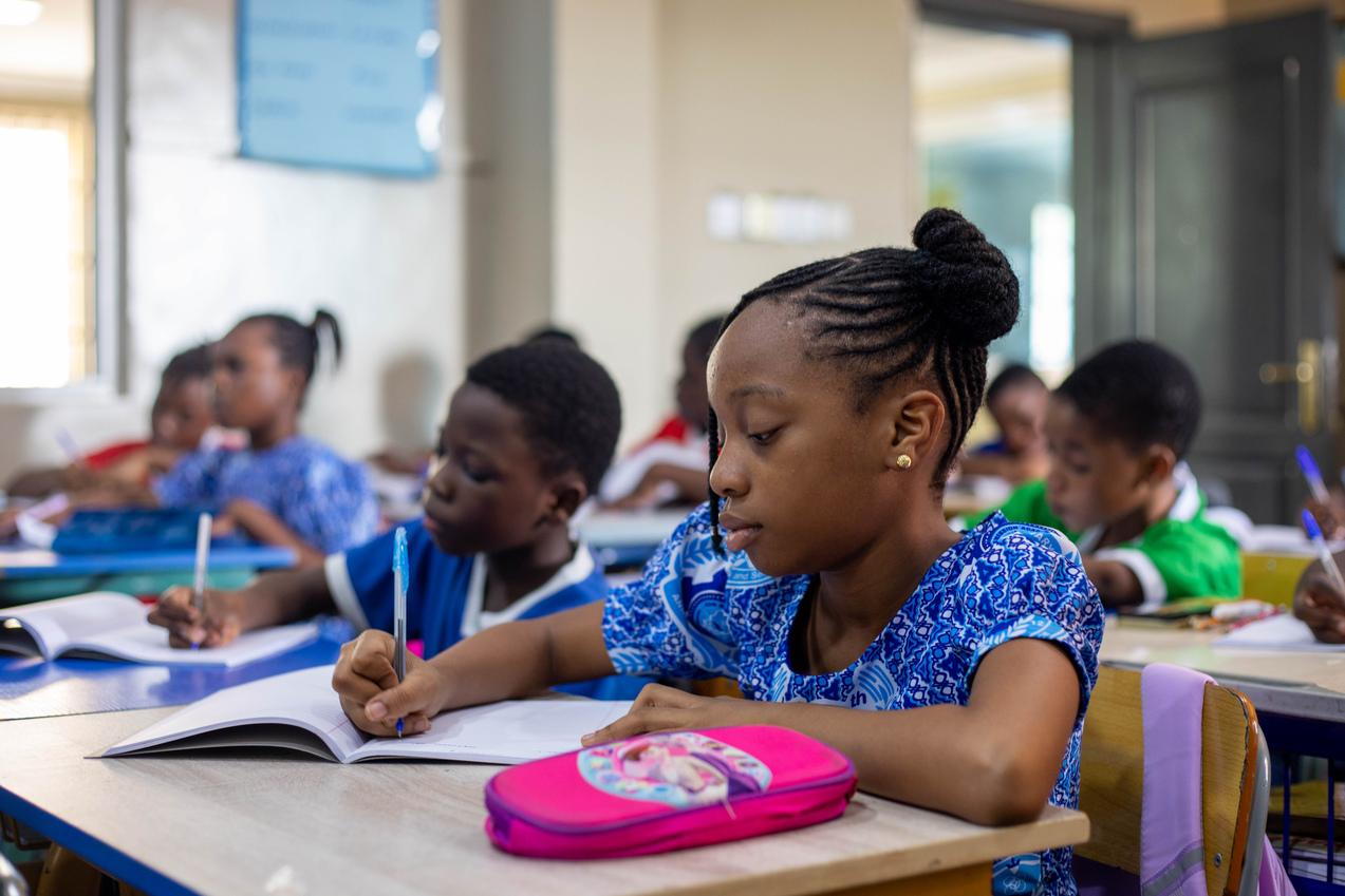 Students learning in classroom